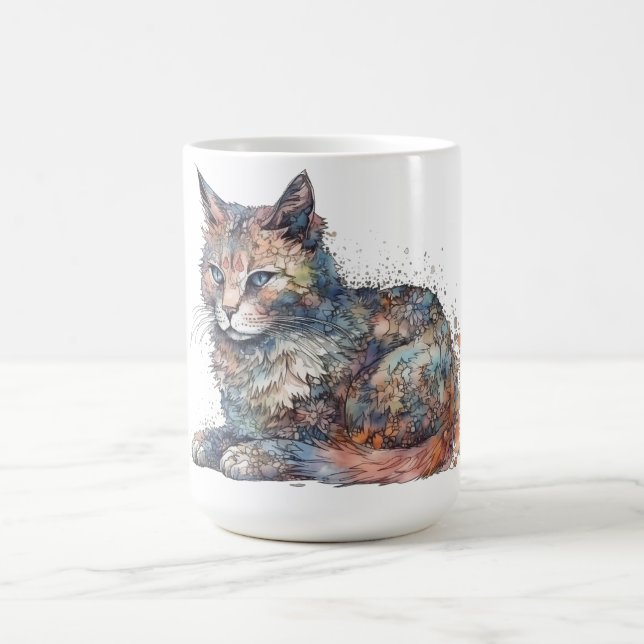 Café Caneca Floral de Gato  (Centro)