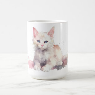 Café Caneca Floral de Gato