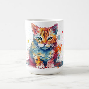 Café Caneca Floral de Gato 