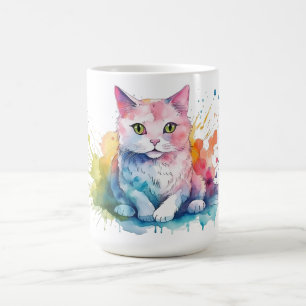 Café Caneca Floral de Gato