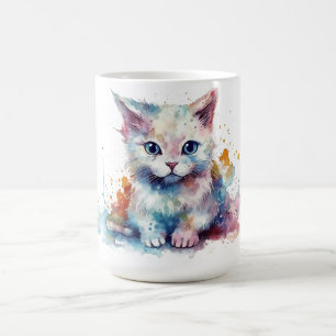Café Caneca Floral de Gato