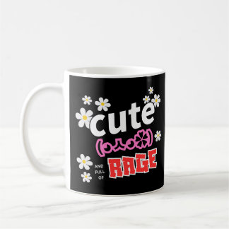 Café Caneca Floral Divertida e Cheia de Raiva
