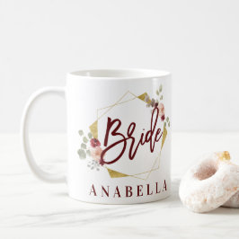 Café caneca floral do chá de panela do bachelorette da