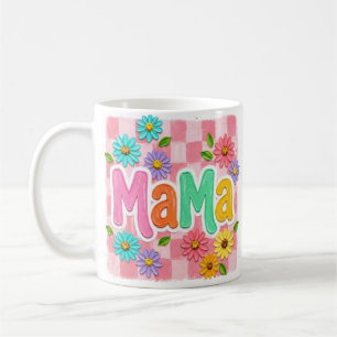 Café caneca floral mama, caneca de mãe fofa, caneca de 