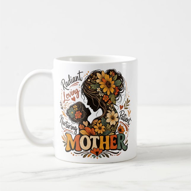 Café Caneca Floral Maternidade | Presente de Mãe Amoros (Esquerda)