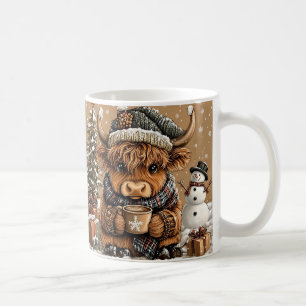 Café Caneca Fofa de Natal da Vaca das Terras Altas – Ca
