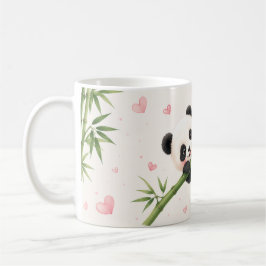 Café Caneca Fofa de Panda e Bambu