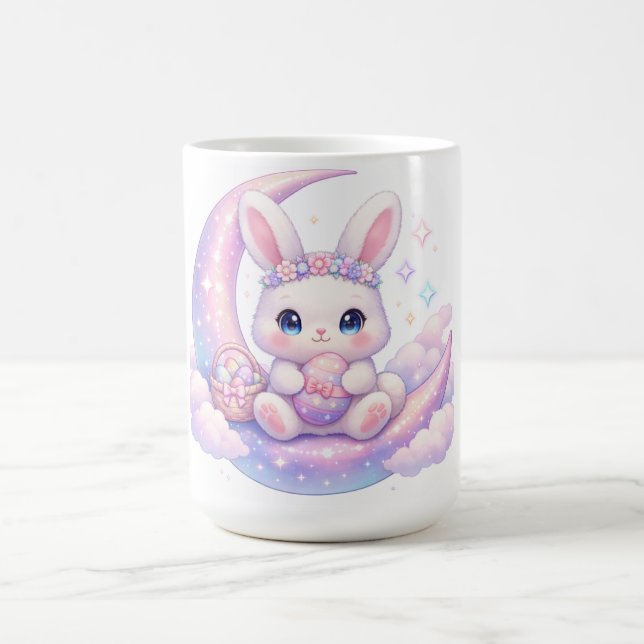 Café Caneca Fofa de Páscoa Coelho Pastel – Estética Lua (Centro)