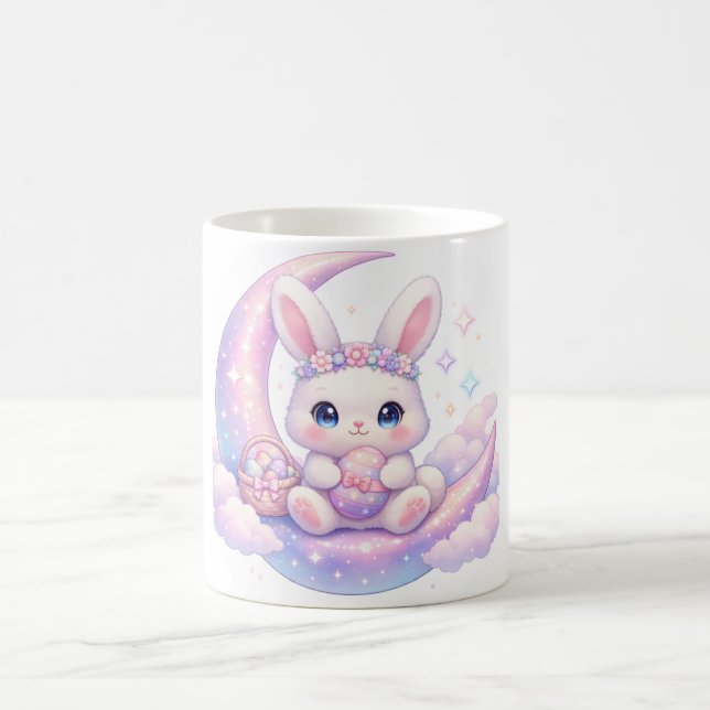 Café Caneca Fofa de Páscoa Coelho Pastel – Estética Lua (Centro)