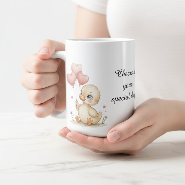 Café Caneca Fofa de Patinho Personalizada (Criador carregado)