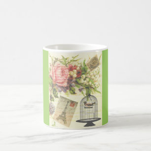 Café Caneca francesa do tema de Paris do vintage