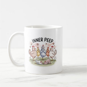 Café Caneca “Frango Yoga” Animais de Fazenda Engraçados