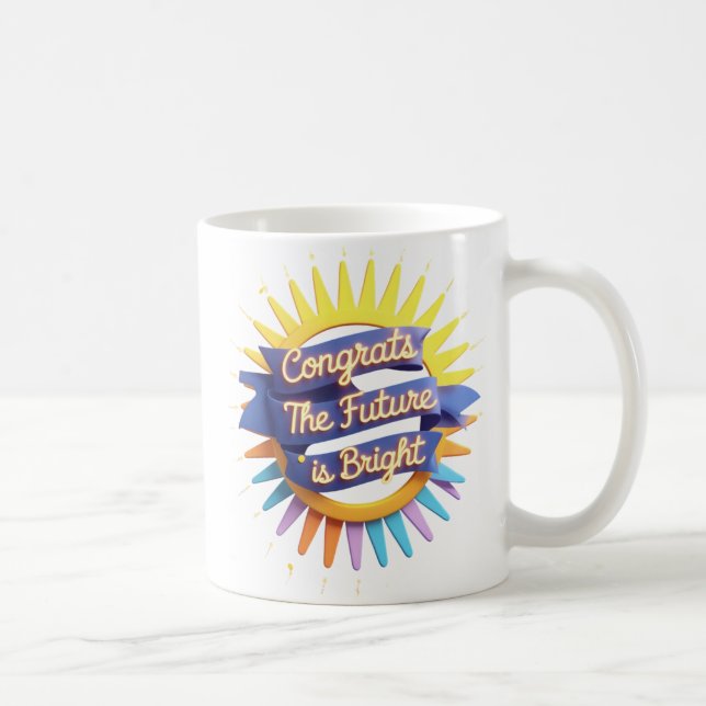 Café Caneca Futuro é Brilhante, caneca de formatura (Direita)