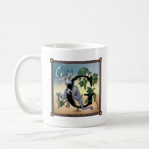 Café Caneca galharda de Letterblock - caracterizando a