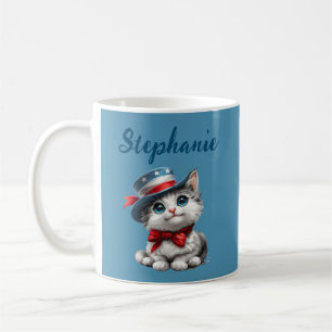 Café Caneca Gato Patriótico 4 de Julho