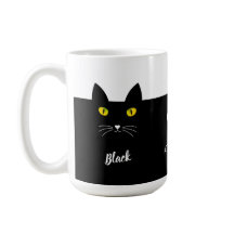 Caneca Gato Preto Presente para Amantes de Gatos |