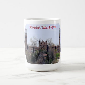 Café Caneca gêmea do farol das luzes de Navesink