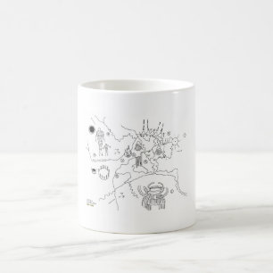 Café Caneca gêmea dos picos - mapa preto de Logde