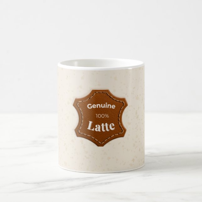 Café Caneca Genuína 100% com Padrão Neutro de Latte (Centro)