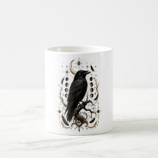 Café Caneca Gótica Celestial Feitiço de Limite do Corvo