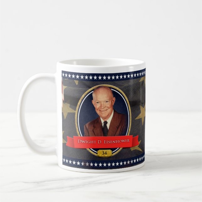 Café Caneca histórica de Dwight D. Eisenhower (Esquerda)