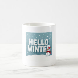 Café Caneca Homem de Neve Olá Inverno