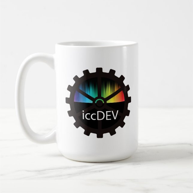 Café caneca iccDEV para um desenvolvedor de gerenciamen (Esquerda)