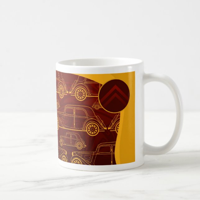 Café Caneca ilustrada Avant da tração de Citroen (Direita)