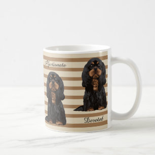 Café Caneca ilustrada descuidado do Spaniel de rei