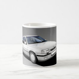 Café Caneca ilustrada do GTE de Vauxhall Astra carro
