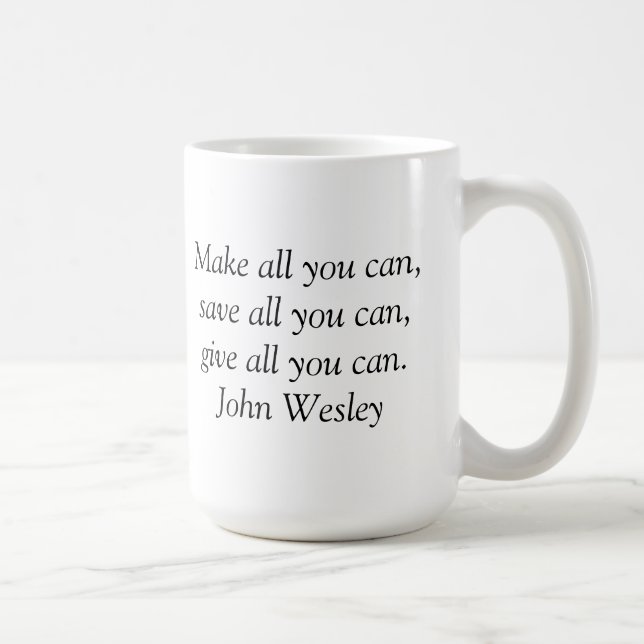 Café Caneca inspirada - citações de John Wesley (Direita)