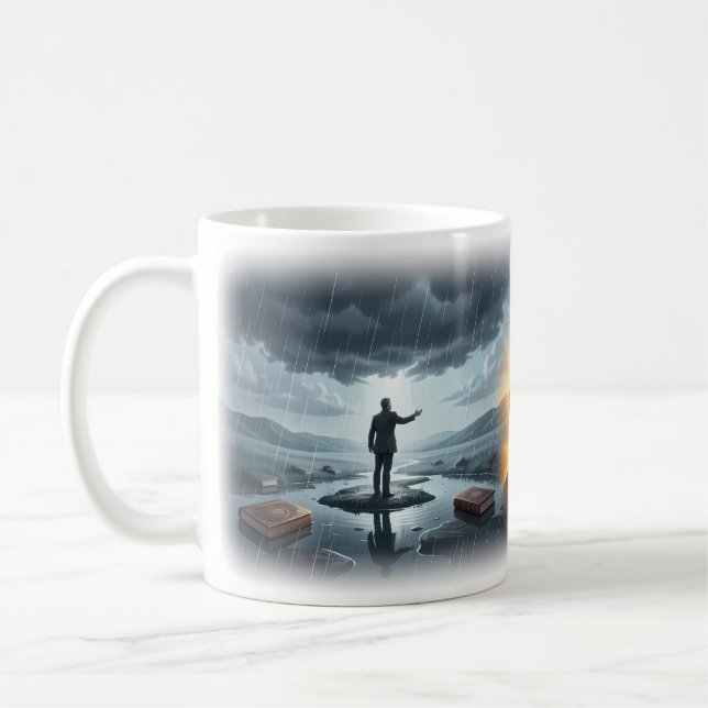 Café Caneca Inspiradora Fé De Chuva Para Radiância (Esquerda)