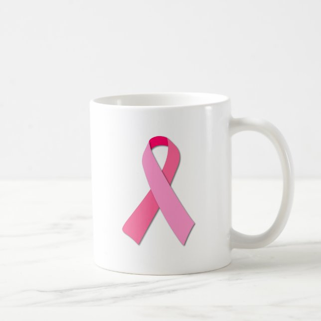 Café Caneca Laço Rosa Conscientização do Câncer de Mama (Direita)