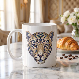 Café Caneca Leopardo Celestial Linha de Luxo Arte