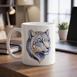 Café Caneca Leopardo-da-Nevada Celestial Linha de Luxo
