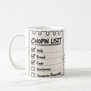Café Caneca Lista de Compras Chopin Liszt