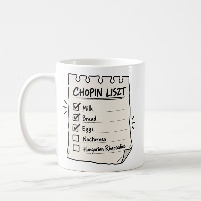 Café Caneca Lista de Compras Chopin Liszt (Esquerda)