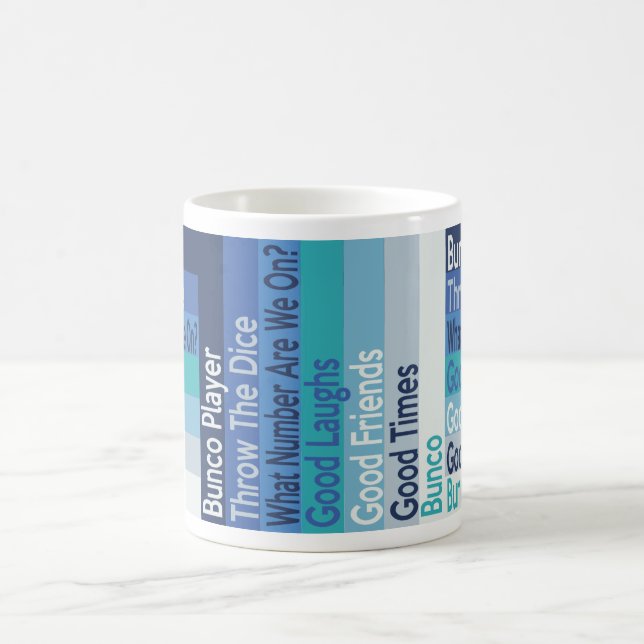 Café Caneca listrada moderna do jogador de Bunco (Centro)