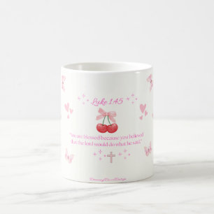 Café Caneca Luke 1:45 / Caneca de Fé Cristã por DreamyD