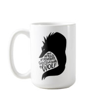 Caneca Lupus Warrior – Citação de Lobo Letrada à M