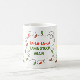Café Caneca Luzes de Natal Lhama Engraçada