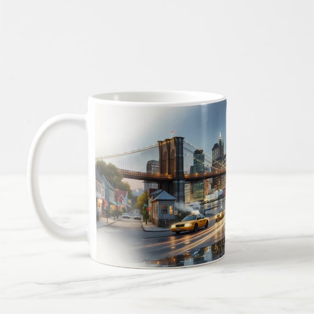 Café Caneca Luzes Noturnas de Manhattan na Broadway (Esquerda)