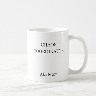 Café Caneca Mãe Coordenadora de Caos Engraçada Minima