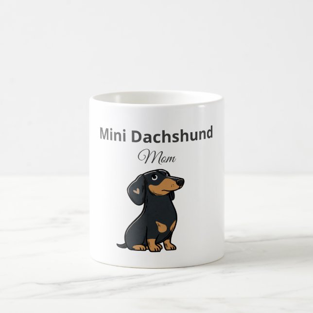 Café Caneca Mãe de Dachshund Miniatura Presente Fofo pa (Centro)