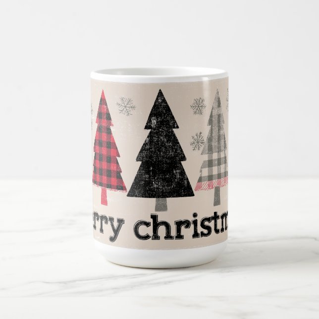 Café 🎄 Caneca Mágica de Natal Xadrez Aconchegante! ☕❄️ (Centro)