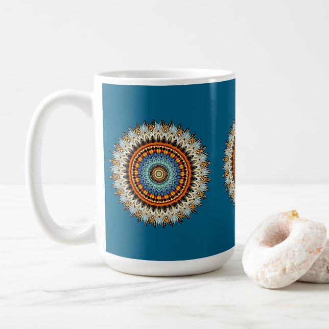 Café Caneca Mandala de Pena (Com Donut)