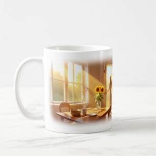 Café Caneca Manhã Tranquila de Cozinha e Jardim Ensolar