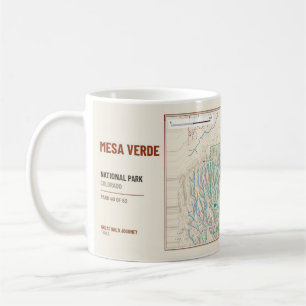 Café Caneca Mapa da Trilha de Hiking do Parque Nacional