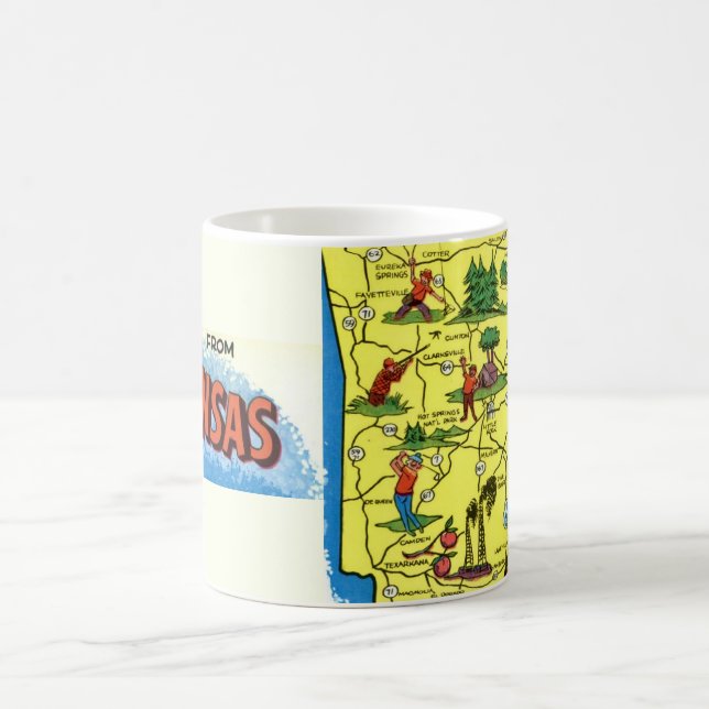 Café Caneca Mapa de Boas-vindas ao Arkansas (Centro)