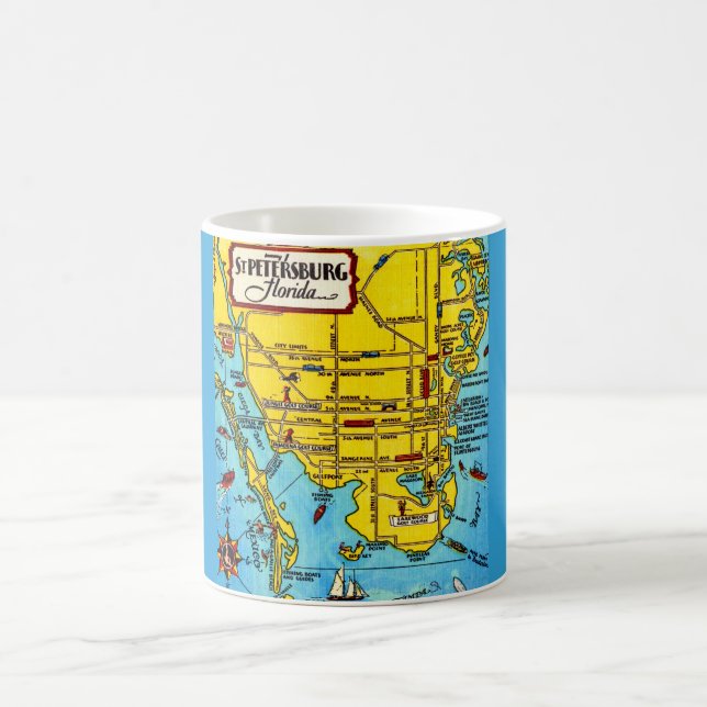 Café Caneca Mapa de St. Petersburg Flórida (Centro)